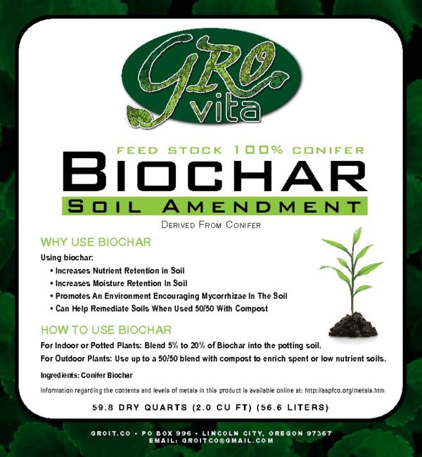 Gro Vita Activated Bio Char (2 Yd) - GrowWest