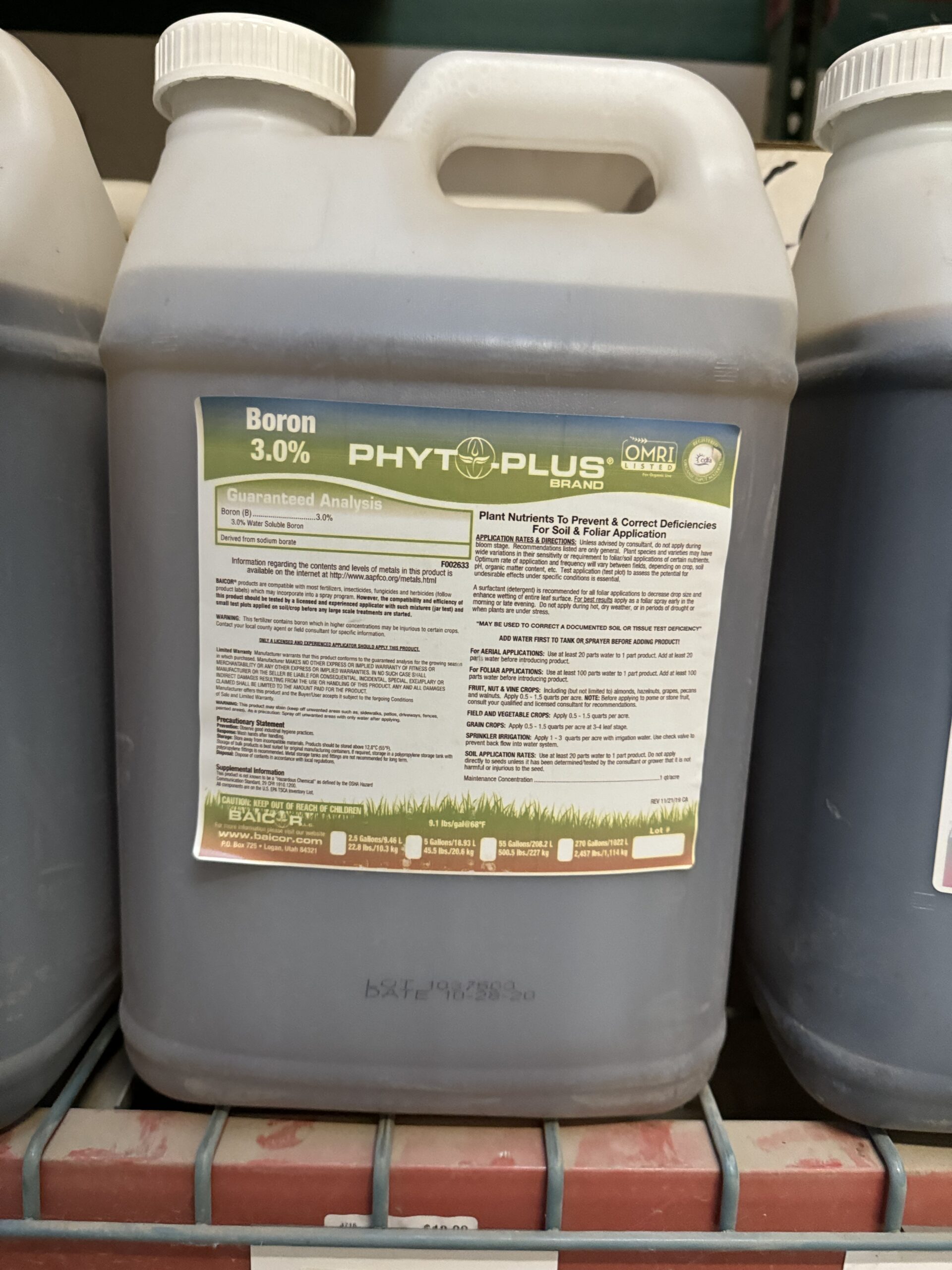 Baicor Phyto Boron 3% Organic 2.5gal